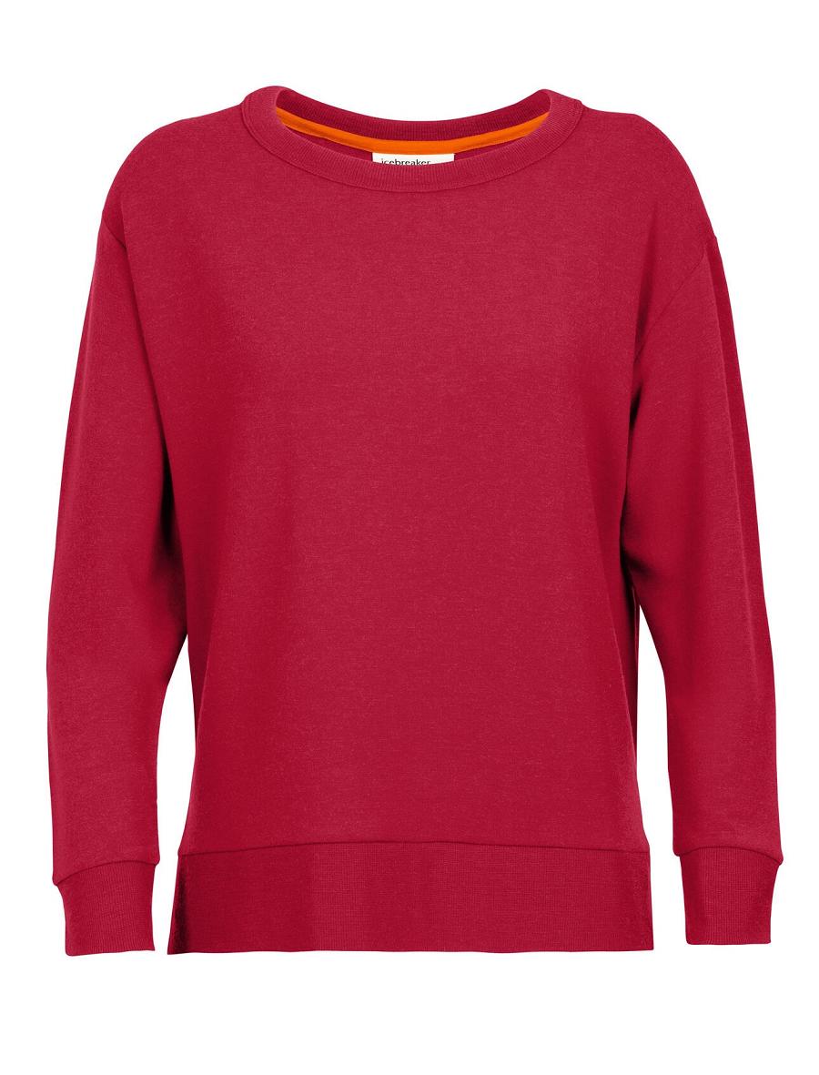 Icebreaker RealFleece™ Merino Dalston Sweatshirt Női Long Sleeve Rózsaszín | HU 1635LISH